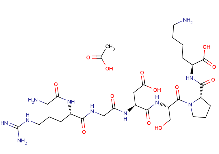 GRGDSPK acetate Chemical Structure