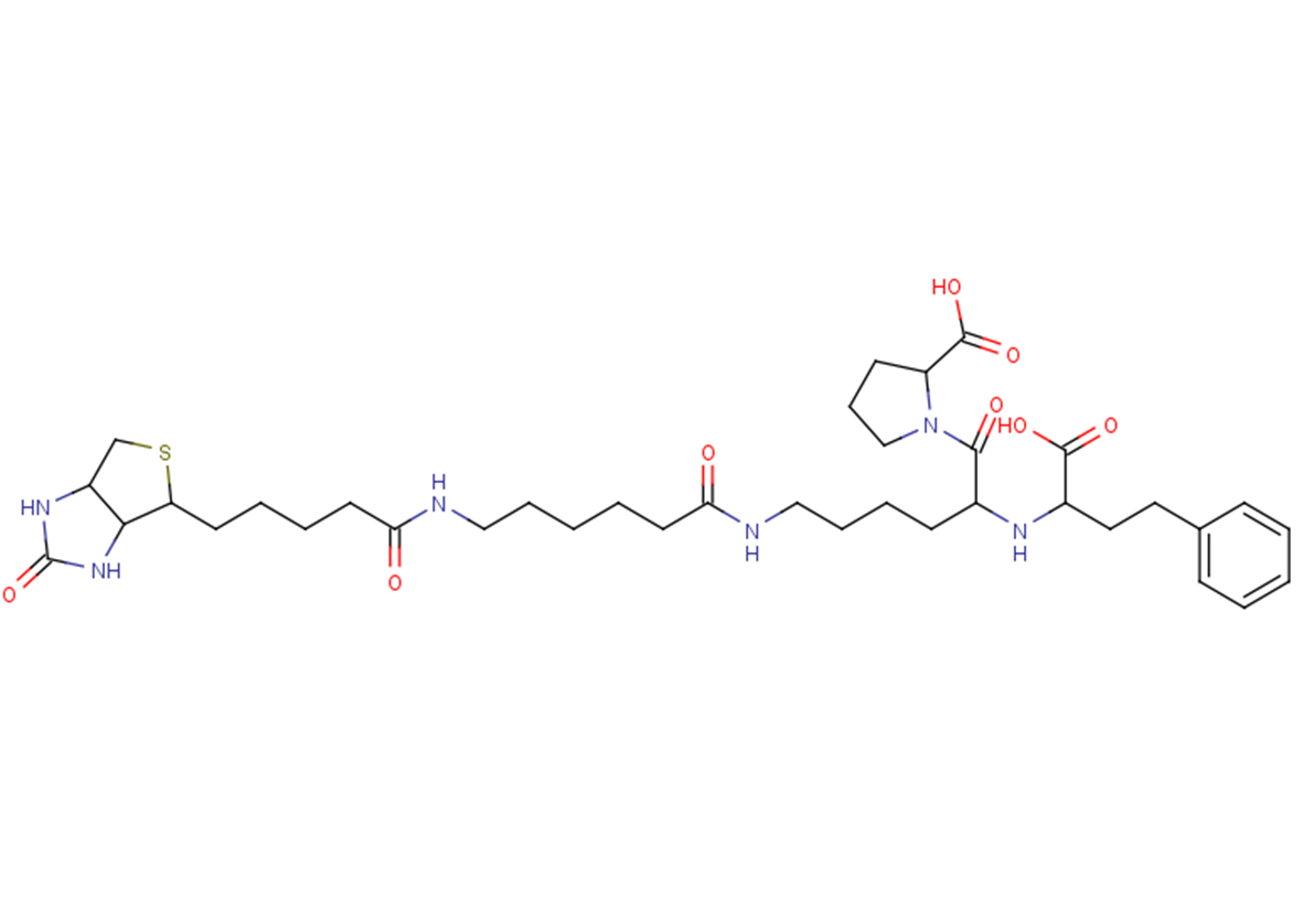 Lisinopril, epsilon-biotinamidocaproyl- Chemical Structure