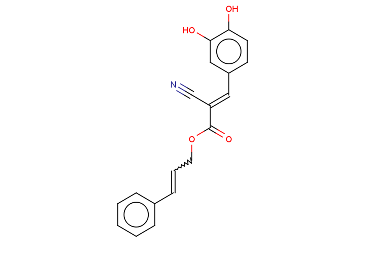 Cinnamyl-3,4-dihydroxy-α-cyanocinnamate Chemical Structure