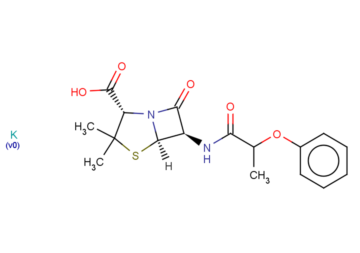 Phenethicillin potassium Chemical Structure