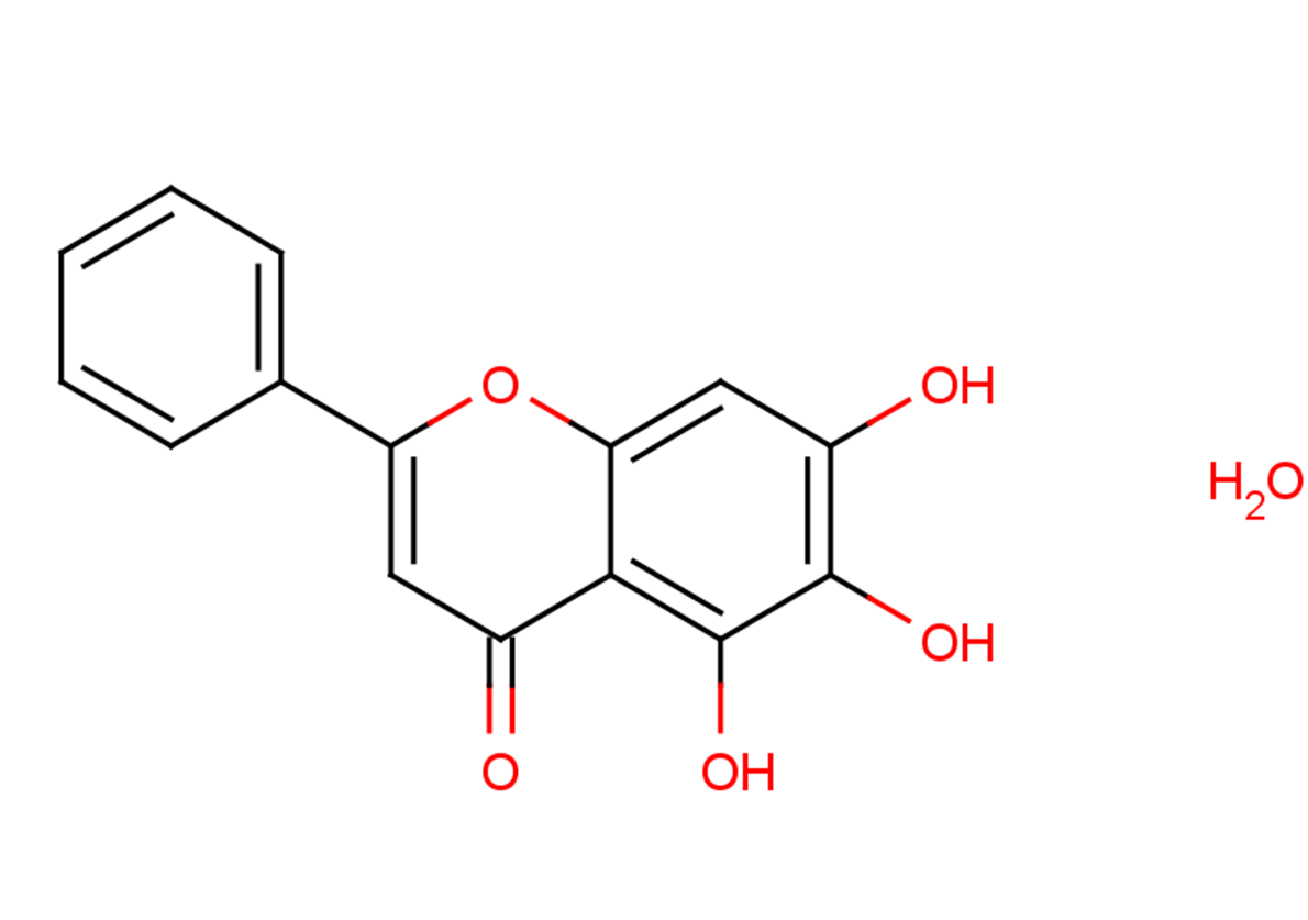 Baicalein monohydrate Chemical Structure
