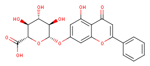 Chrysin-7-O-glucuronide Chemical Structure