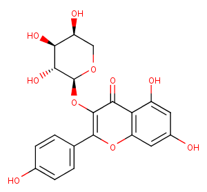 Kaempferol 3-O-arabinoside Chemical Structure