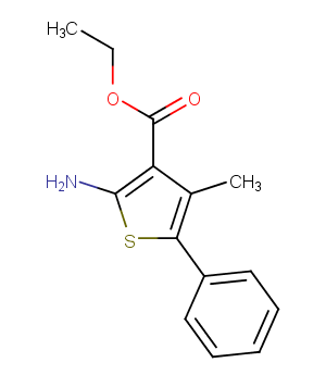 ETHYL 2-AMINO-4-METHYL-5-PHENYLTHIOPHENE-3-CARBOXYLATE Chemical Structure