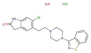 Ziprasidone hydrochloride monohydrate Chemical Structure