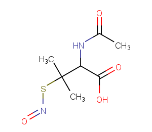 S-Nitroso-N-acetyl-DL-penicillamine Chemical Structure