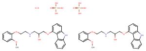 Carvedilol phosphate hemihydrate Chemical Structure