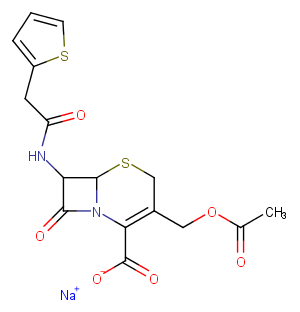 Cephalothin sodium Chemical Structure