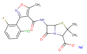 Flucloxacillin sodium Chemical Structure
