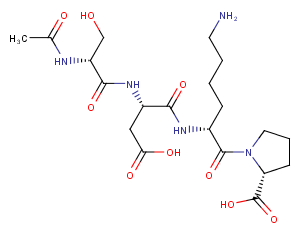 N-Acetyl-Ser-Asp-Lys-Pro Chemical Structure