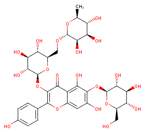 6-Hydroxykaempferol 3-Rutinoside -6-glucoside Chemical Structure