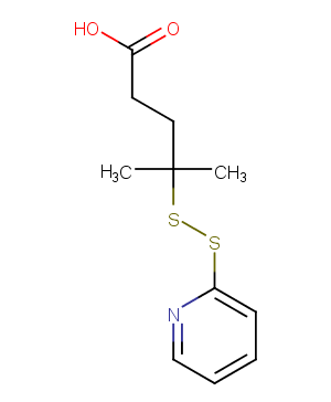4-Methyl-4-(pyridin-2-yldisulfanyl)pentanoic acid