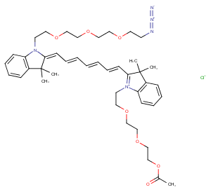N-(Ac-PEG3)-N'-(azide-PEG3)-Cy7 chloride