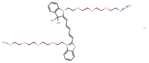 N-(azide-PEG3)-N'-(m-PEG4)-Benzothiazole Cy5