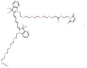 N-(azide-PEG3)-N'-(Mal-PEG4)-Cy5