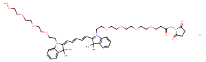 N-(m-PEG4)-N'-(PEG4-NHS ester)-Cy5