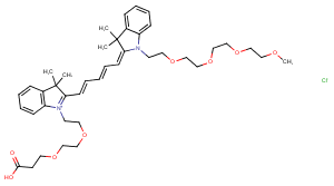 N-(m-PEG4)-N'-(PEG2-acid)-Cy5