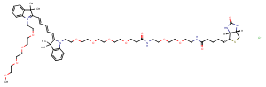 N-(m-PEG4)-N'-(Biotin-PEG2-amido-PEG4)-Cy5