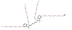 N-(m-PEG4)-N'-(m-PEG4)-O-(m-PEG4)-O'-(propargyl-PEG4)-Cy5