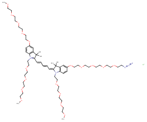 N-(m-PEG4)-N'-(m-PEG4)-O-(m-PEG4)-O'-(azide-PEG4)-Cy5
