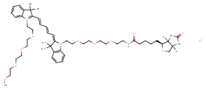 N-(m-PEG4)-N'-(biotin-PEG3)-Cy5