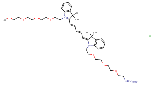 N-(m-PEG4)-N'-(azide-PEG3)-Cy5