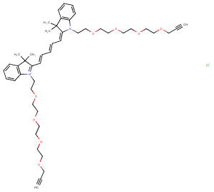 N,N'-bis-(propargyl-PEG4)-Cy5