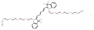 N,N'-bis-(azide-PEG3)-Cy5
