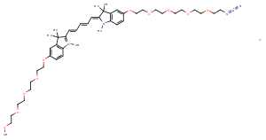 N-methyl-N'-methyl-O-(m-PEG4)-O'-(azide-PEG4)-Cy5
