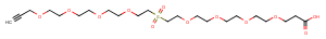 Propargyl-PEG4-Sulfone-PEG4-acid Chemical Structure