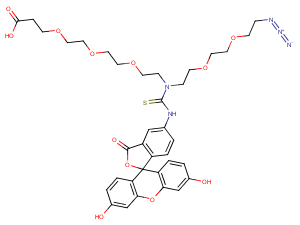 N-(Azido-PEG2)-N-Fluorescein-PEG3-acid