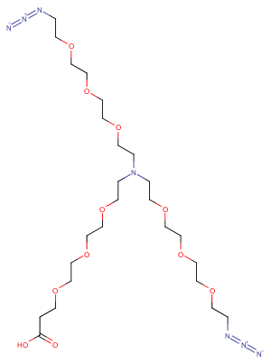 N-(acid-PEG3)-N-bis(PEG3-azide)