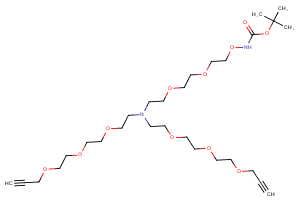 N-(t-Boc-Aminooxy-PEG2)-N-bis(PEG3-propargyl)