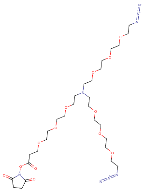 N-(NHS-PEG3)-N-bis(PEG3-azide)