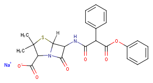 Carfecillin Sodium Chemical Structure