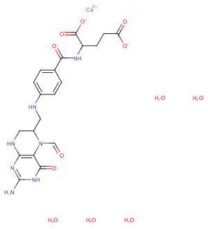 Folinic Acid Calcium Salt Pentahydrate Chemical Structure