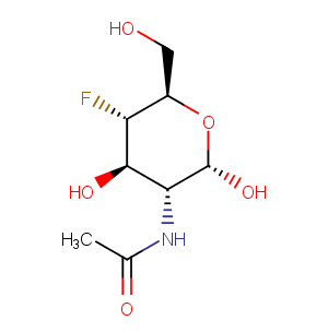 2-Acetamido-2,4-dideoxy-4-fluoro-α-D-glucopyranose Chemical Structure