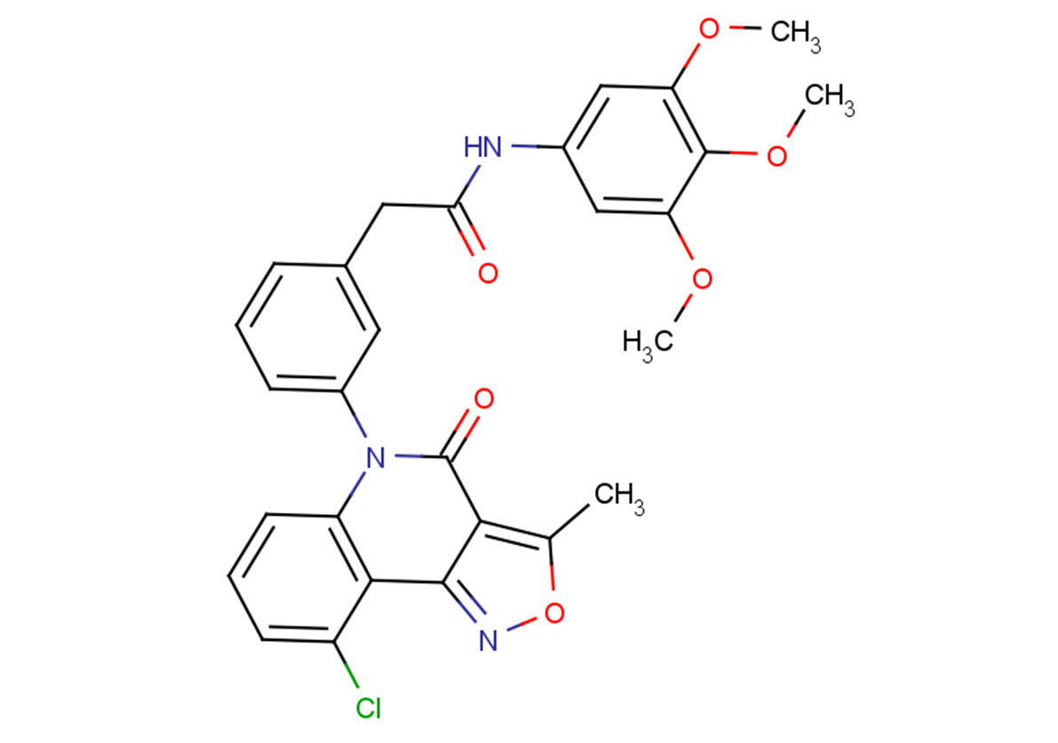 3-(9-Chloro-3-methyl-4-oxoisoxazolo[4,3-c]quinolin-5(4H)-yl)-N-(3,4,5-trimethoxyphenyl)benzeneacetamide Chemical Structure