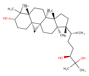 Cycloartane-3,24,25-triol Chemical Structure