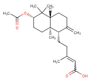 3-Acetoxy-8(17),13E-labdadien-15-oic acid Chemical Structure