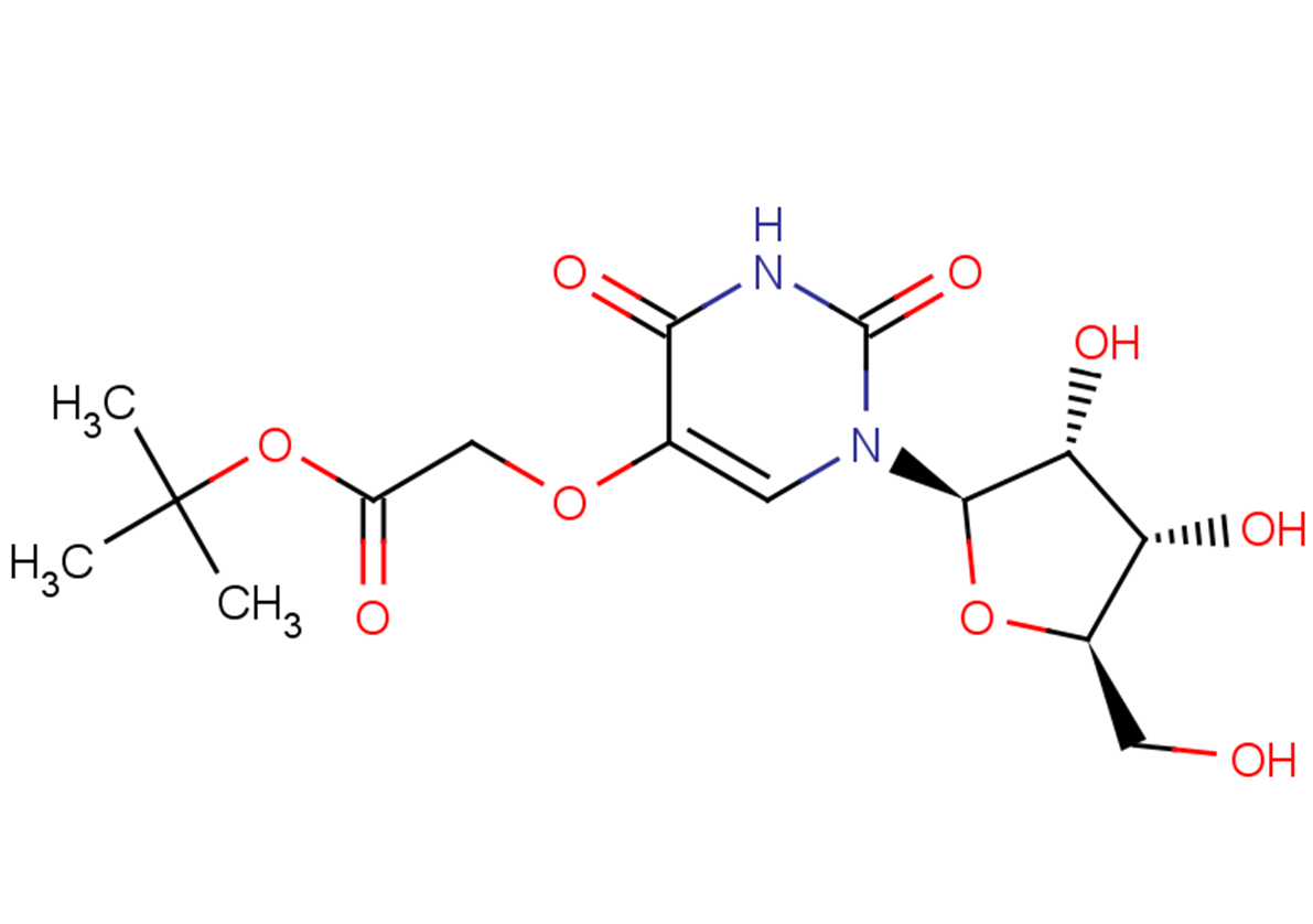 5-(t-Butyloxycarbonylmethoxy)uridine Chemical Structure
