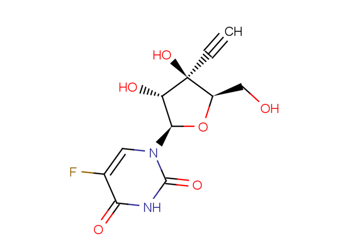 3’-beta-C-Ethynyl-5-fluorouridine Chemical Structure