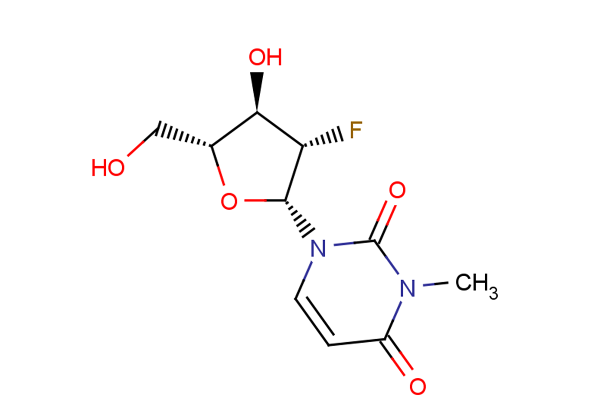 2’-Deoxy-2’-fluoro-ara-uridine Chemical Structure