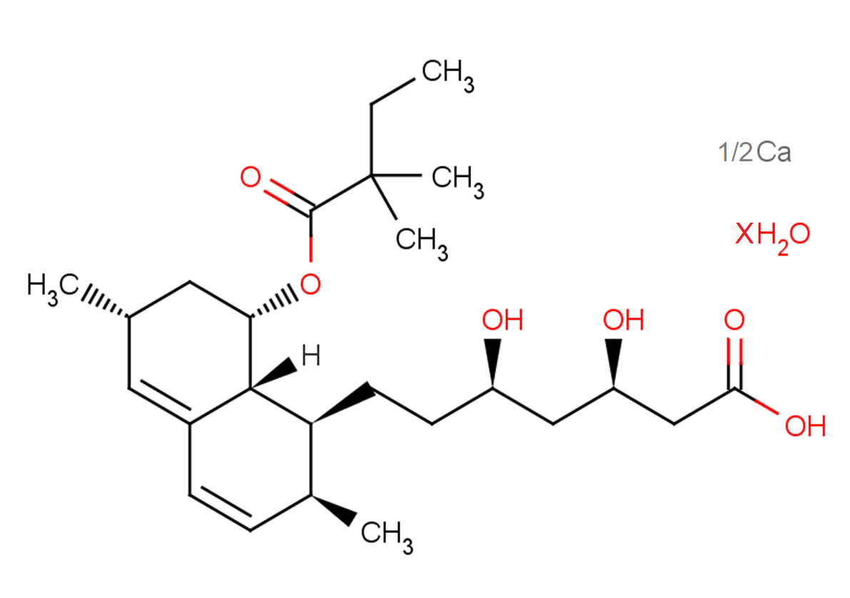 Simvastatin acid calcium hydrate Chemical Structure