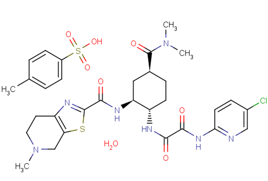 Edoxaban Tosylate Monohydrate Chemical Structure