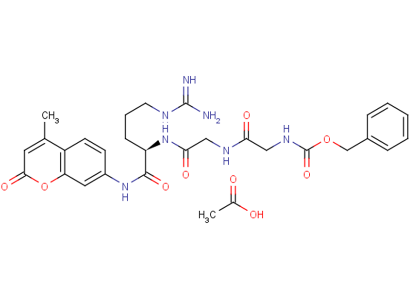 Z-Gly-Gly-Arg-AMC acetate Chemical Structure