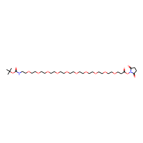 Boc-NH-PEG10-NHS ester Chemical Structure