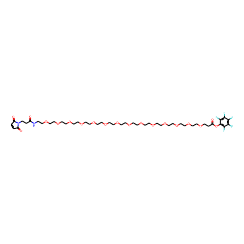 Mal-NH-PEG14-CH2CH2COOPFP ester Chemical Structure