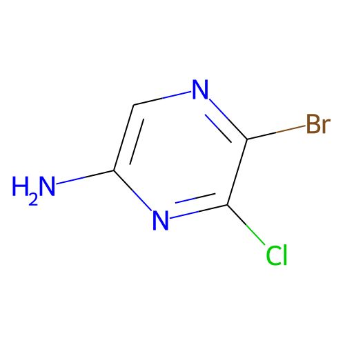 2-Amino-5-bromo-6-chloropyrazine Chemical Structure