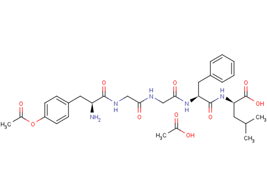 N-terminally acetylated Leu-enkephalin acetate Chemical Structure
